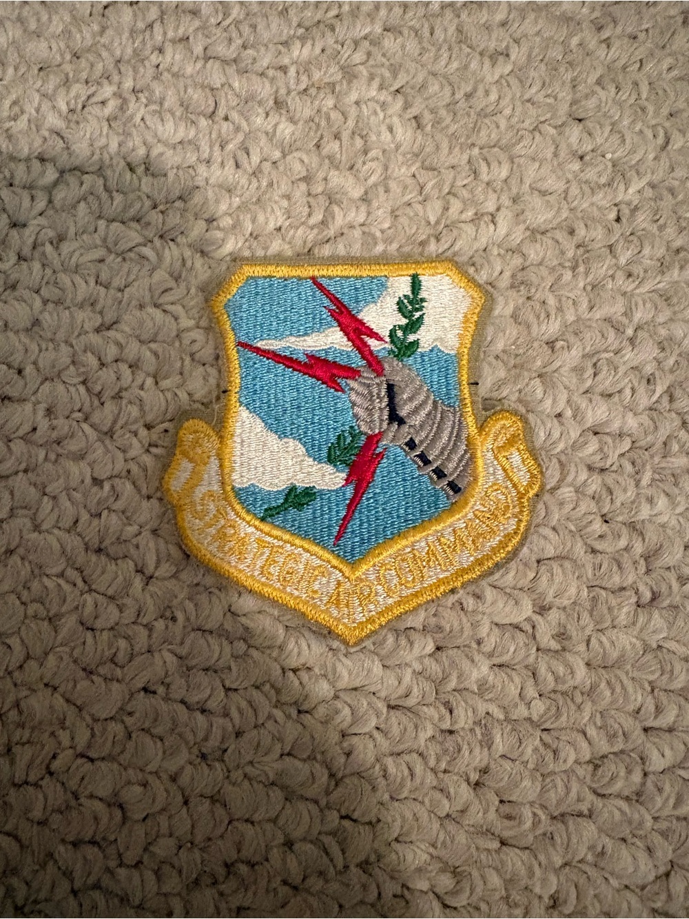 Embroidered US Air Force Crest Patch in Yellow, Blue, Red, Green